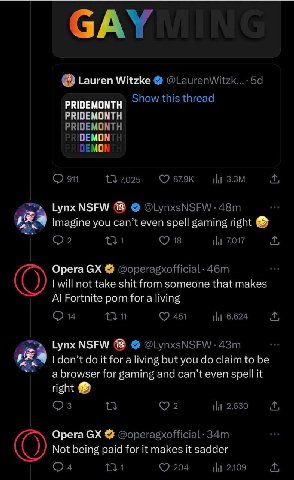 САУ Lauren Witzke Show this thread PRIDEMONTH PRIDEMONTH PRIDEMONTH DEMON DEMON 911 7025 Lynx NSFW Imagine you can’t even spell gaming right 18 7,017 Opera will not take shit from someone that makes F
