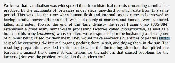 We know that cannibalism was widespread then from historical records concerning cannibalism practiced the occupants of fortresses under siege, one-third of which date from this same period. This was a