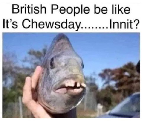 British People be like It’s Chewsday Innit?