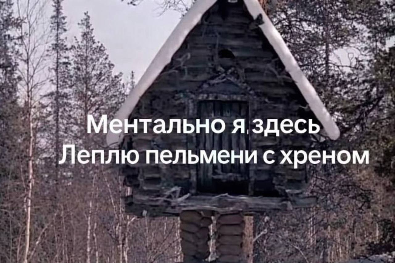 Ментально Я здесь” Леплю пельмени с хреном
