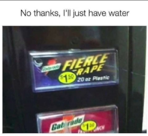 No thanks, I'll just have water