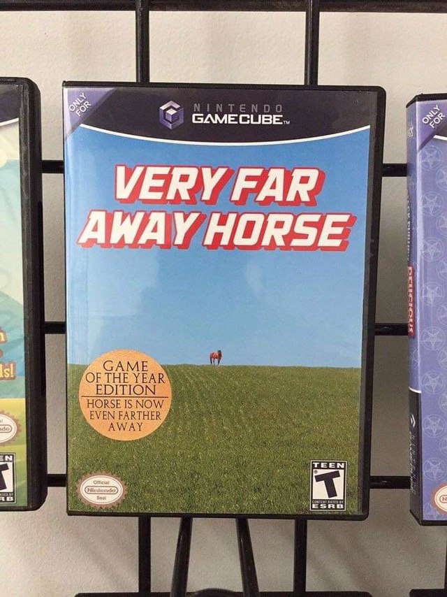 NINTENDO 3 GAMECUBE. 4 Я 4 GAME YEAR EDITION HORSE IS NOW EVEN FARTHER AWAY
