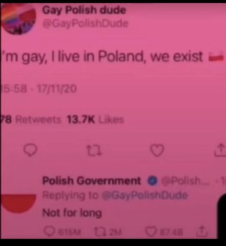 Gay Polish dude gay, live in Poland, we exist Polish Government Not for long