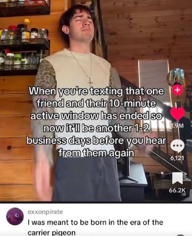 When ing 10- minute tive has ended SO, an business daysjbefore you hear from the mragain 6121 66.2К was meant to be born in the era of the carrier pigeon