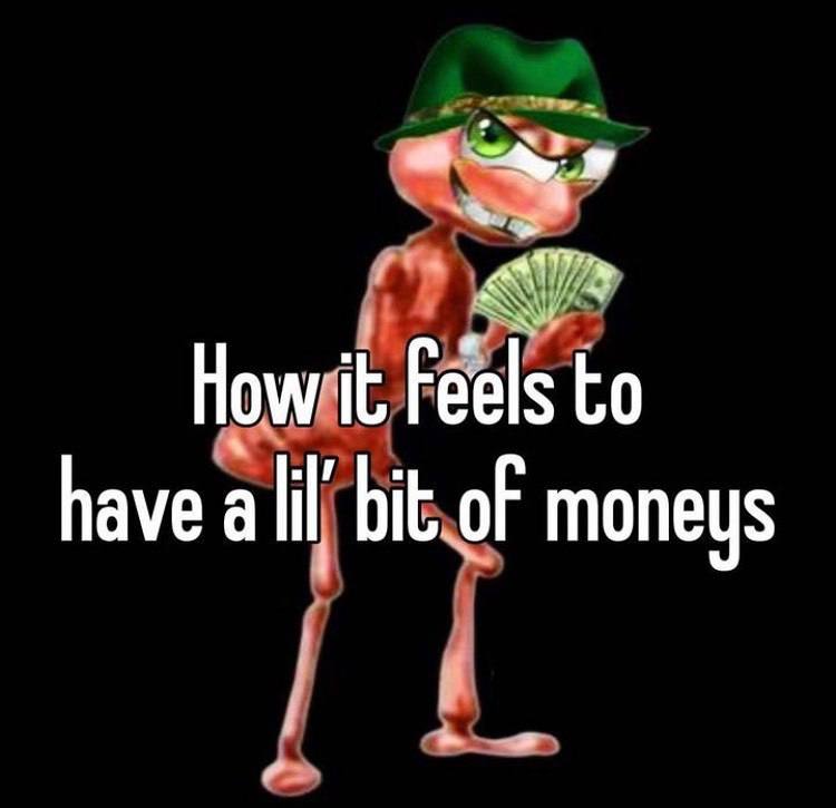 How it Feels to have bit of moneys