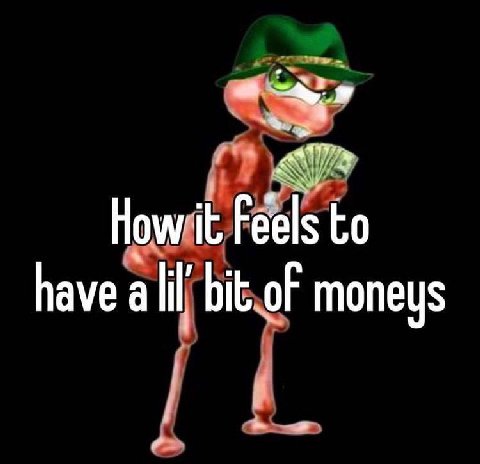How it Feels to have bit of moneys