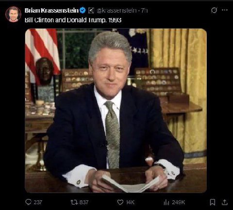 Brian Krassenstein [К @krassenstein Bill Clinton and Donald Trump. 1993 1 4 к 4 i 237 13 837 лак