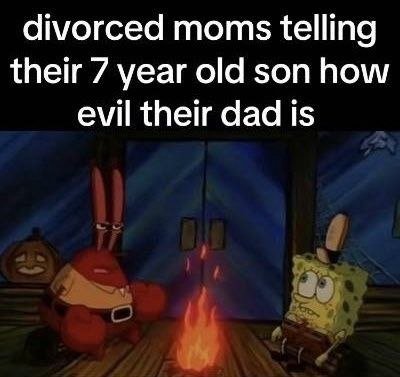 divorced moms telling their 7 year old son how evil their dad is