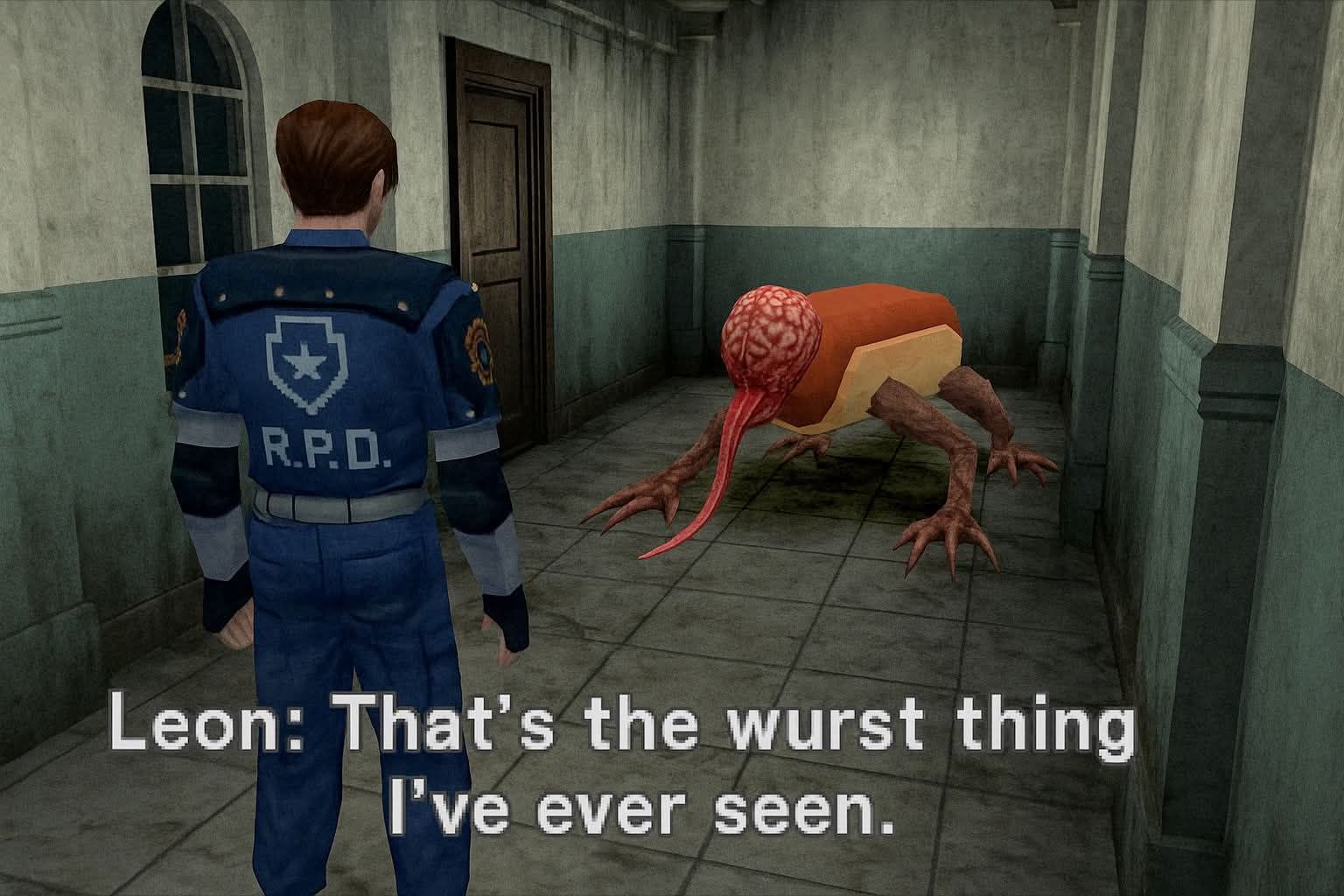 Leon: That’s the wurst thing Гуе ever seen.