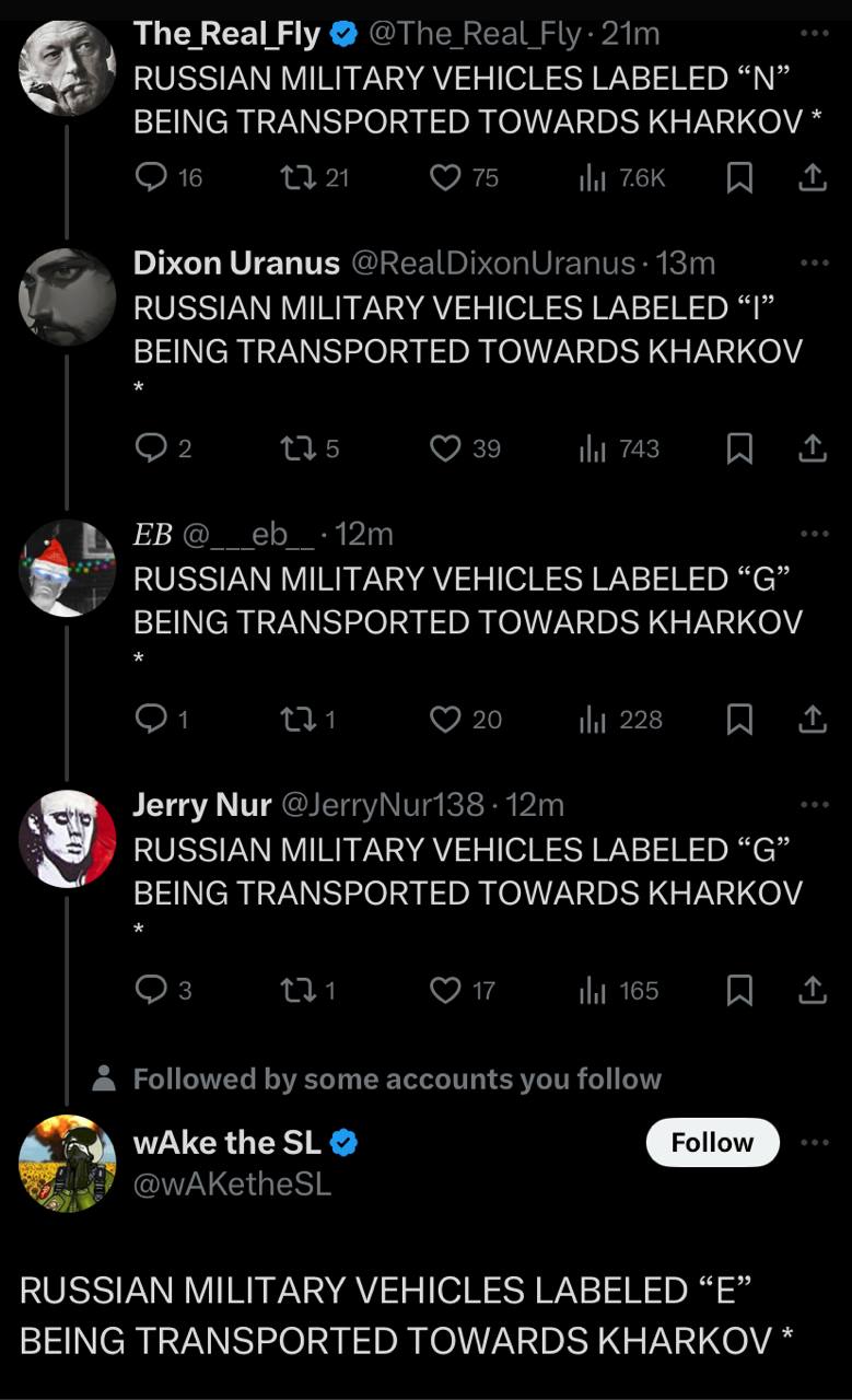 Тре Кеа! Ну RUSSIAN MILITARY VEHICLES LABELED BEING TRANSPORTED TOWARDS KHARKOV Dixon Uranus RUSSIAN MILITARY VEHICLES LABELED BEING TRANSPORTED TOWARDS KHARKOV RUSSIAN MILITARY VEHICLES LABELED “С” T