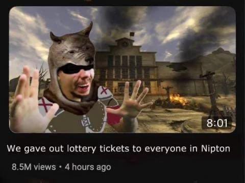 A We gave out lottery tickets to everyone in Nipton views 4 hours ago