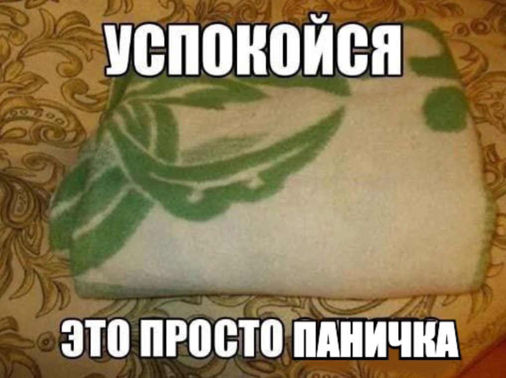 Успокойся ЭТО ПРОСТО ПАНИЧКА