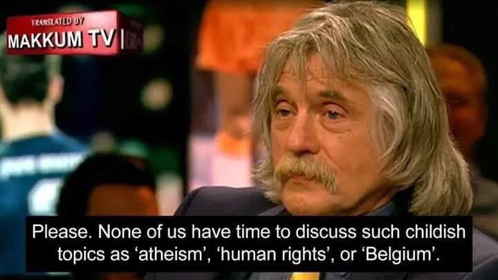 МАККУМ Please. None of Nave time to discuss such childish topics as ‘atheism’, ‘human rights’, or ‘Belgium’.