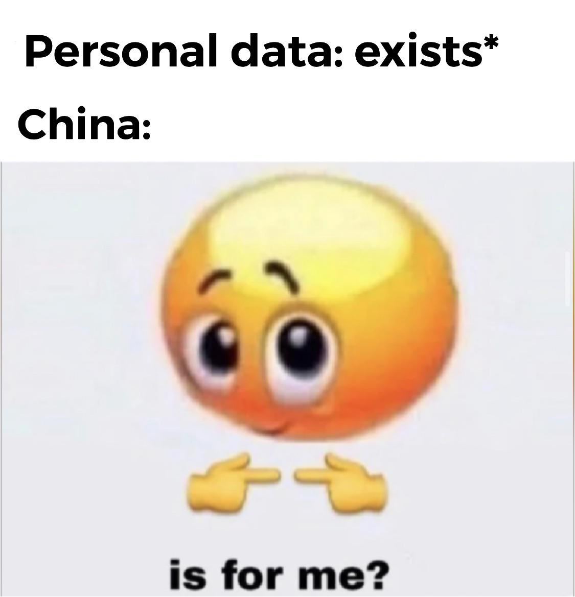 Personal data: exists* China: is for me?