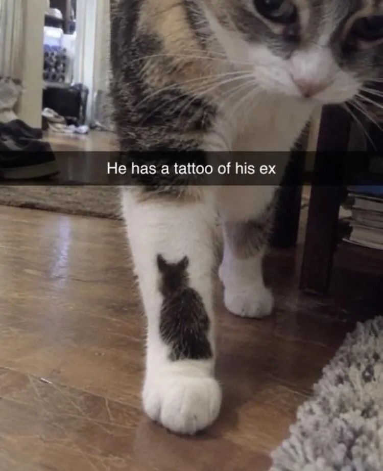 Не has a tattoo of his