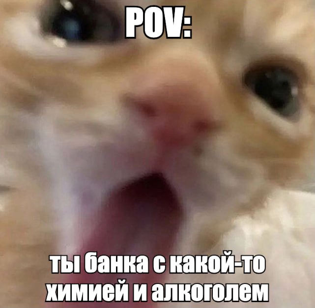 POV: ты банка с какой-то химией и алкоголем