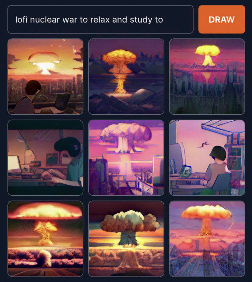 lofi nuclear war to relax and study to DRAW