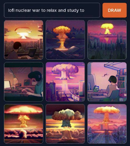 lofi nuclear war to relax and study to DRAW