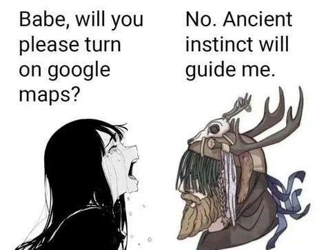 No. Ancient Babe, will you please turn instinct will on google guide me. maps?