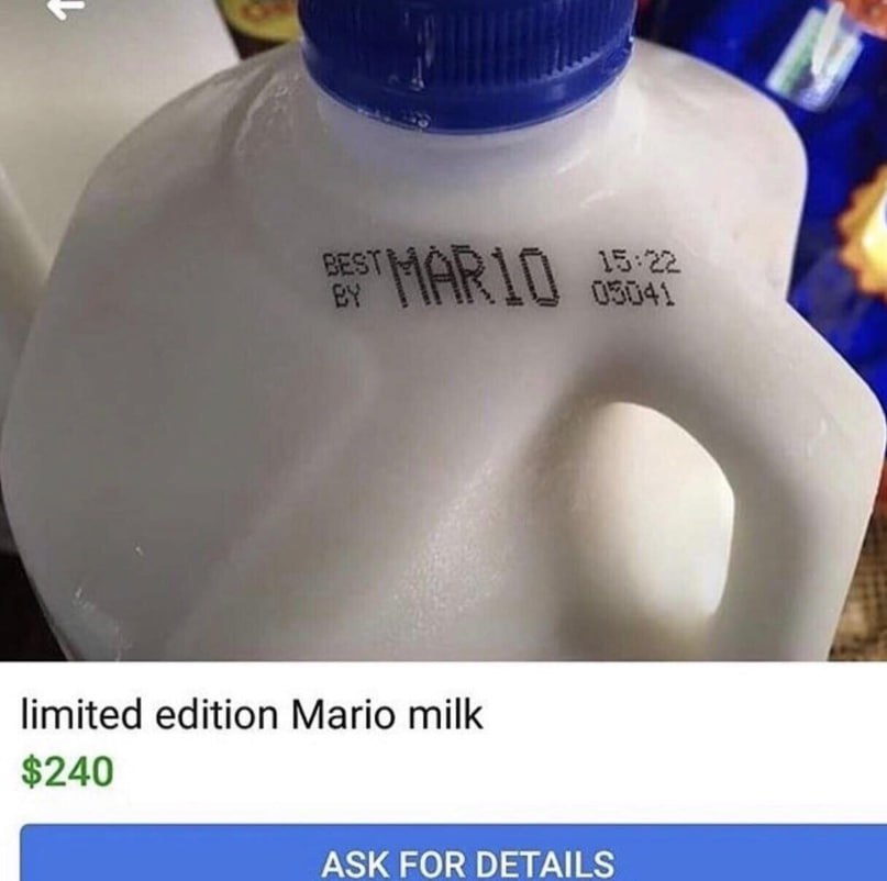 limited edition Mario milk $240 ASK FOR DETAILS