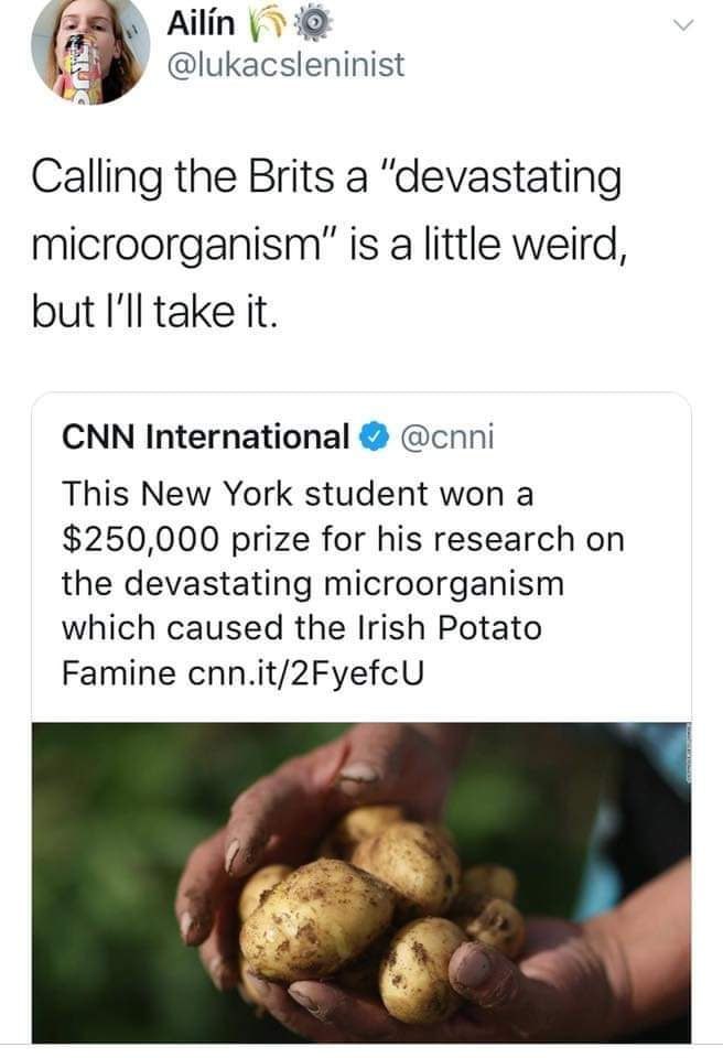@lukacsleninist Calling the Brits a “devastating microorganism” is a little weird, but I'll take it. CNN International @cnni This New York student won a $250,000 prize for his research on the devastat