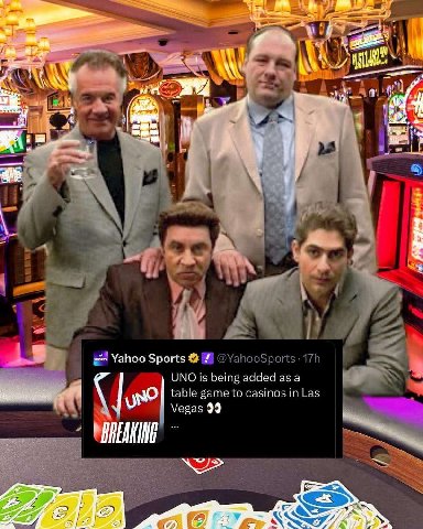 if у we) 72 Yahoo Sports И @YahooSports- UNO is being added as a table game to casinos in Las Vegas 99