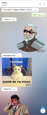 МАМА online Ты в магазин заедешь? Яблоки- бананы ВЗЯЛ Умничка! Благодарю тебя! КАКОЙ ЖЕ ТЫ YEBA Нечаянно! i is