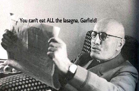 You can't eat ALL the lasagna, Garfield! a 4 у ite in 3 я о 4 А 9