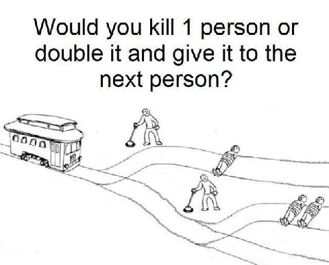 Would you 1 person or double it and give it to the next person?