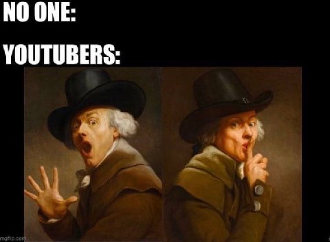 NO ONE: YOUTUBERS: