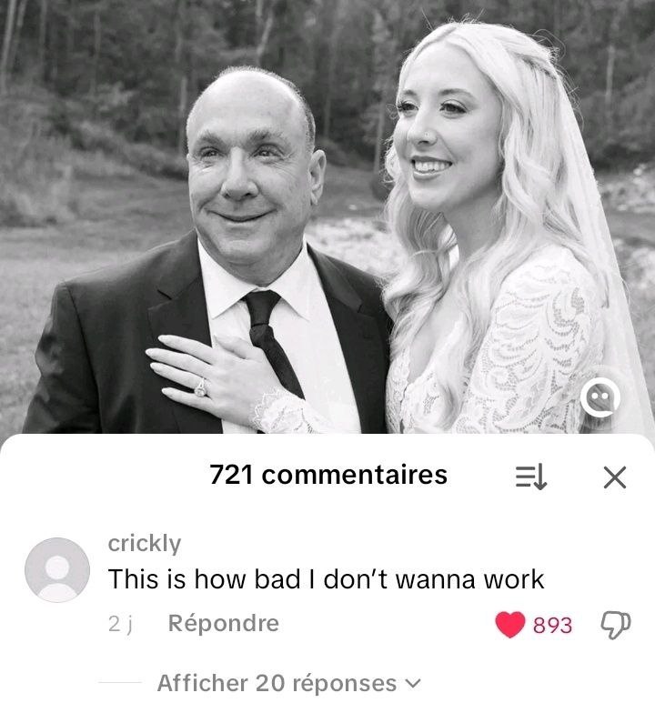 721 commentaires crickly This is how bad wanna work a Répondre Afficher 20 réponses
