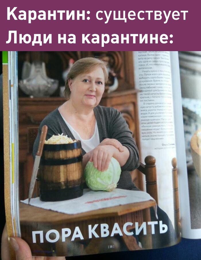 Карантин: существует Люди на карантине: ПОРА КВАСИТЬ