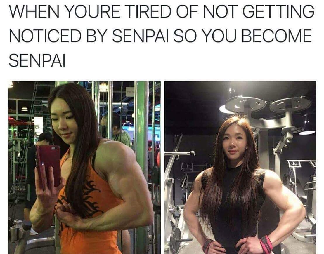 WHEN YOURE TIRED OF NOT GETTING NOTICED SENPAI SOQ YOU BECOME SENPAI