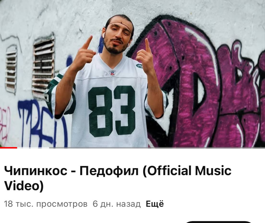 83 я Чипинкос Педофил (Official Music Video) 18 тыс. просмотров 6 назад Ещё