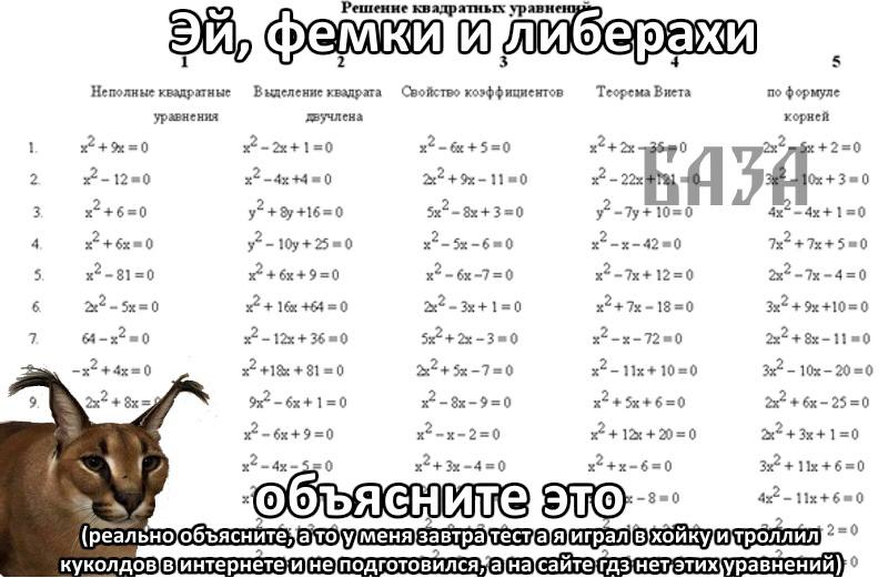 Решение квадратных 1 2 3 7 5 Неполные квадратные Выделение квадрата Свойство коэффициентов Теорема Виета по формуле уравнения двучлена корней 1 =0 0 2 1280 4] 3 4 у? +25 =0 5 6 +64 =0 7 =0 36 =0 =0 11