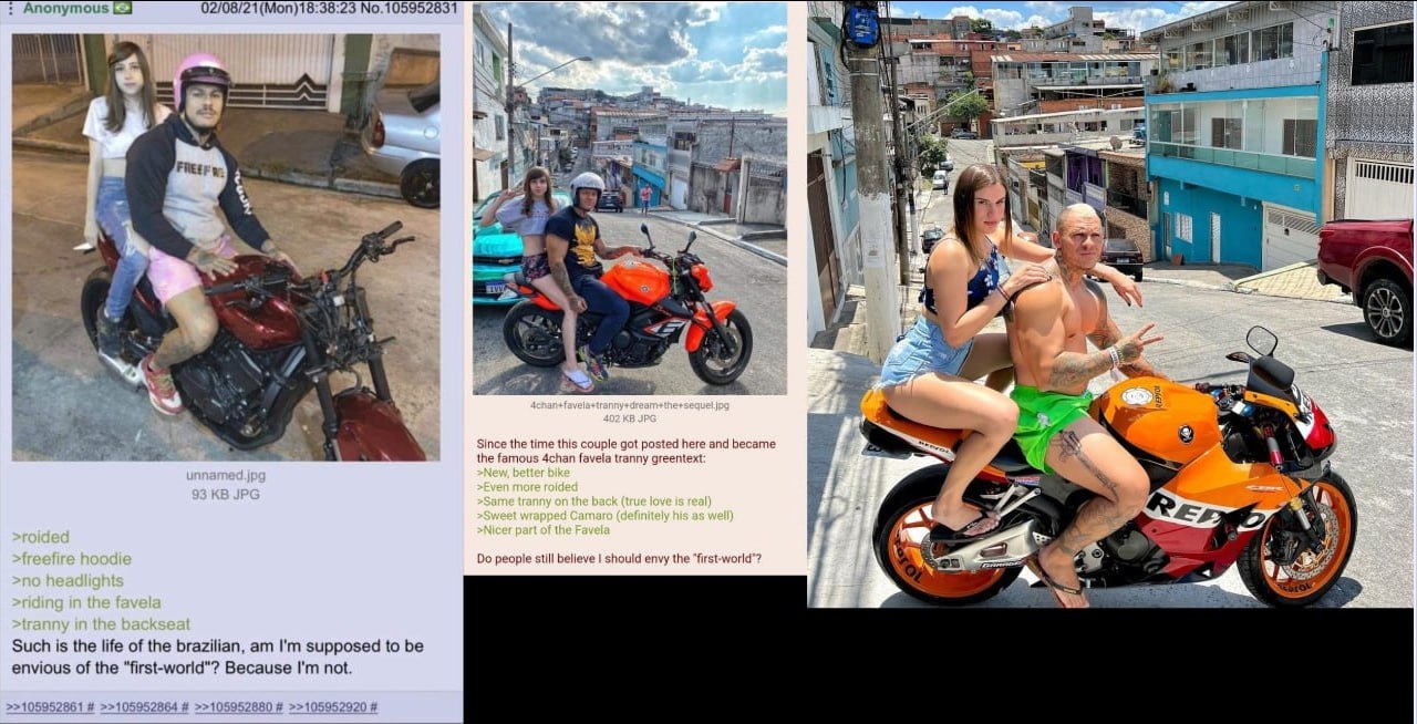 Anonymous No.105952831 OF 2 a” wee Since the time this couple got posted here and became the famous 4chan Гауе!а tranny gree people still believe should envy the Such is the life of the brazilian, sup