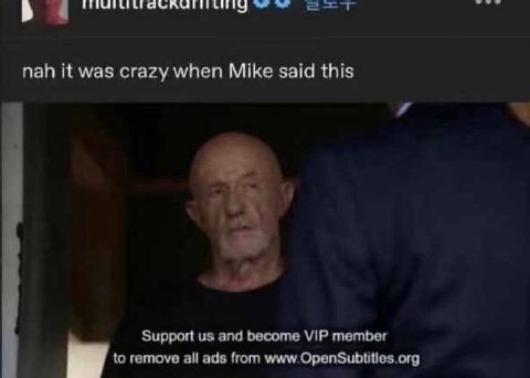 nah it was crazy when Mike said this Support and become VIP member to remove all ads from