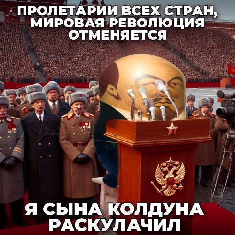 ПРОЛЕТАРИИ ВСЕХ СТРАН, МИРОВАЯ РЕВОЛЮЦИЯ ОТМЕНЯЕТСЯ Я СЫНА КОЛДУНА РАСКУЛАЧИЛ