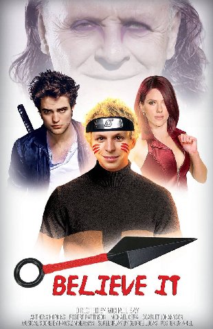У Я BELIEVE IT DIRECTED MICHAEL BAY ANTHONY HOPKINS ROBERT PATTINSON MICHAEL СЕВА SCARLET JOHANNSON MUSICAL SCORE HANS ZIMMERMAN SCREENPLAY GEORGE LUCAS POSTER ARIEL