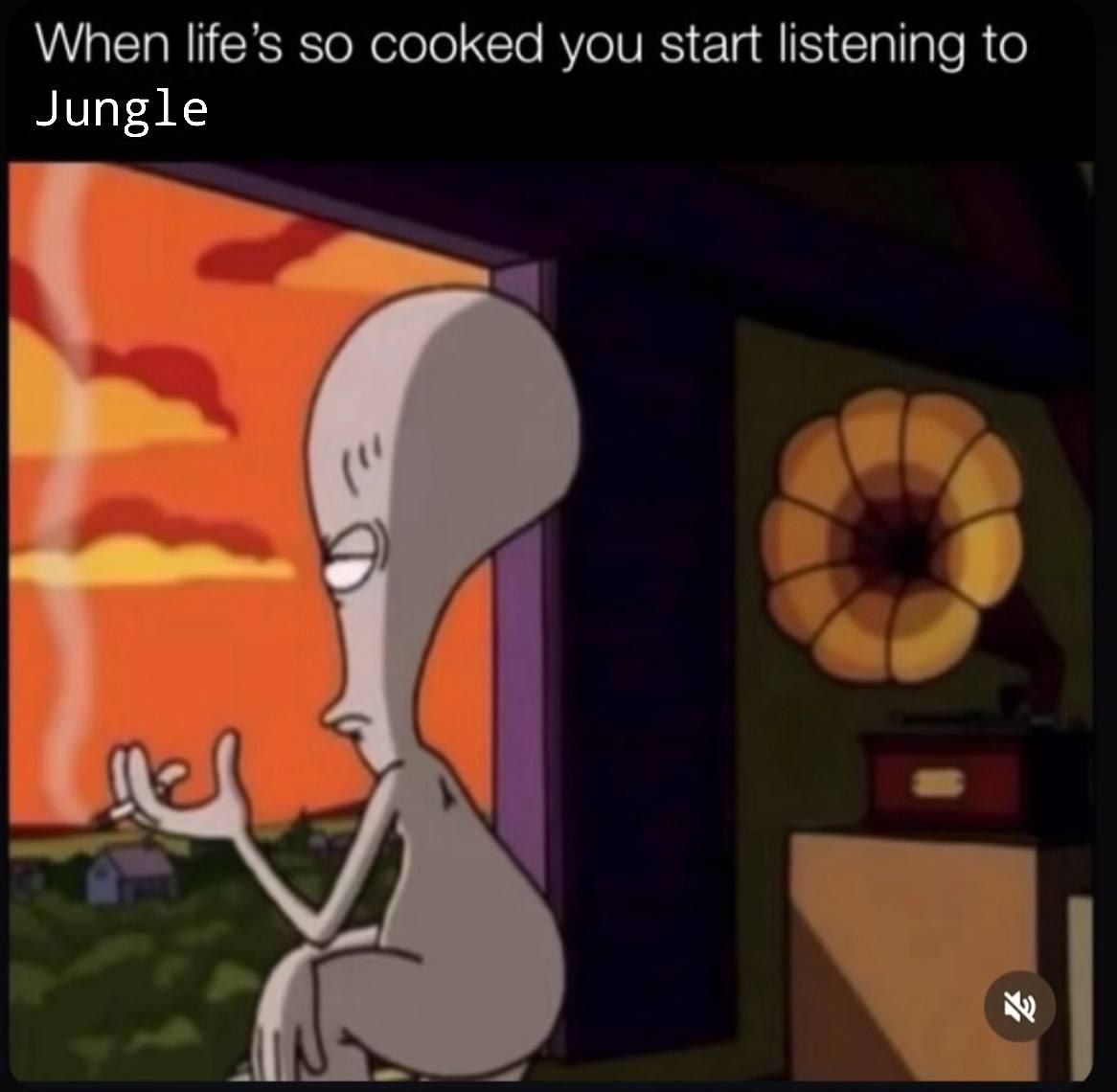 When so cooked you start listening to Jungle