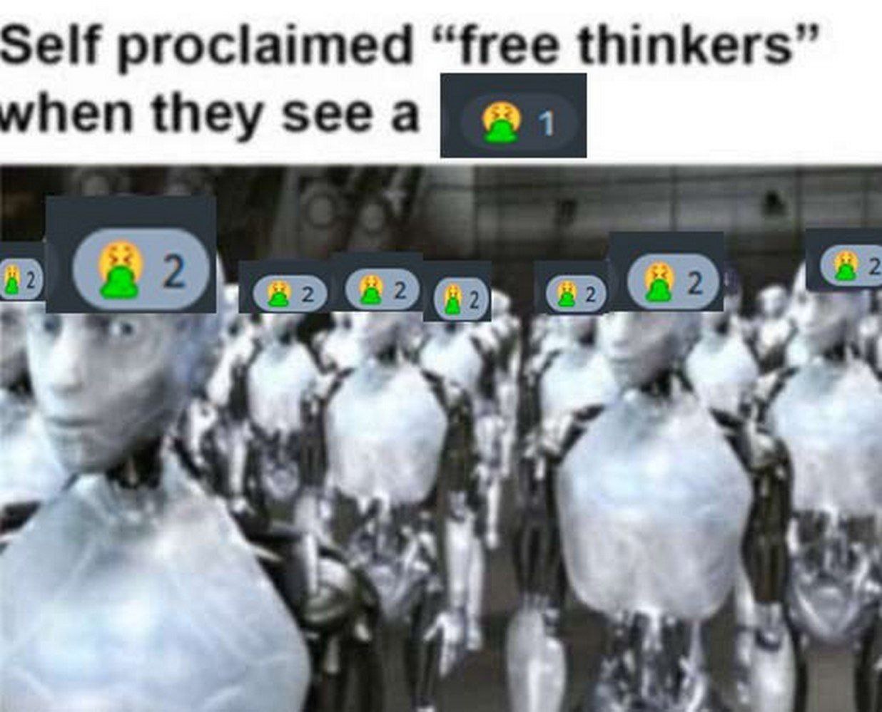Self “free thinkers” when they see a 2 42 1%