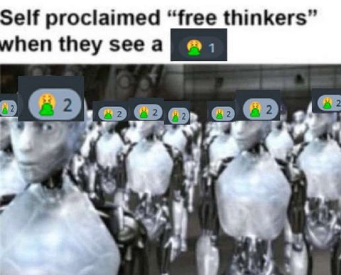 Self “free thinkers” when they see a 2 42 1%
