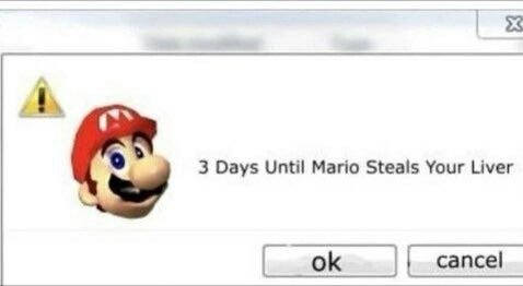 3 Days Until Mario Steals Your Liver сапсе!