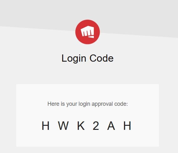 Login Code Here is your login approval code: