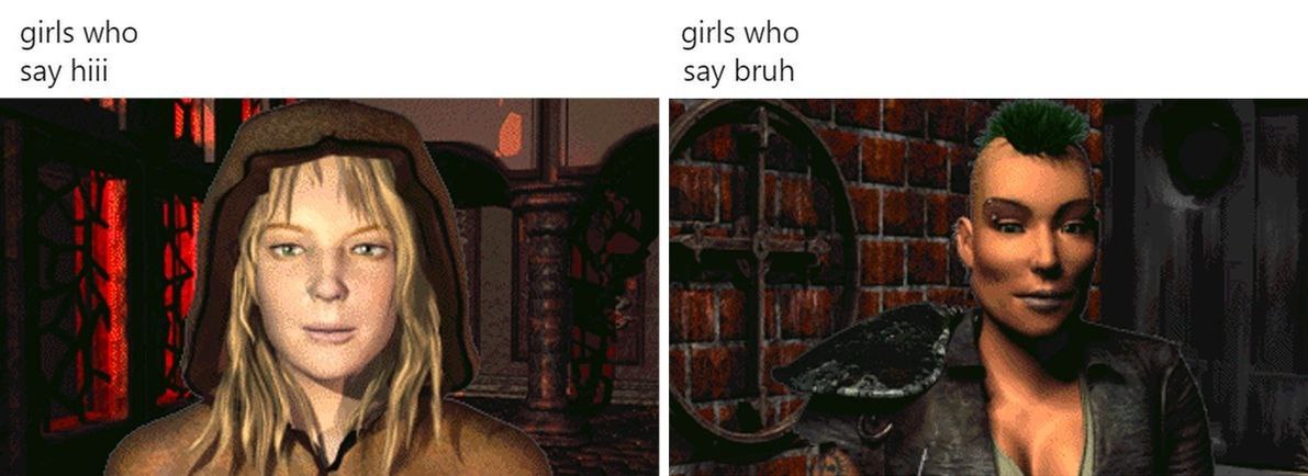 girls who girls who say say bruh