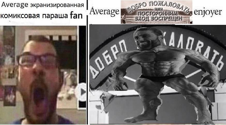 Average экранизированная Average enjoyer комиксовая параша fan