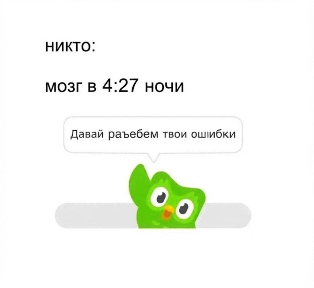 НИКТО: мозг в 4:27 ночи Давай раъебем твои ошибки