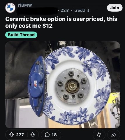 Join Ceramic brake option is overpriced, this А only cost me $12 a 4} 277 18