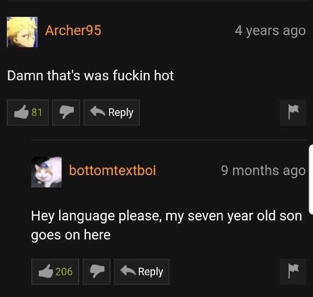 Archer95 4 years ago Damn that's was fuckin hot Reply 9 months ago bottomtextboi Hey language please, my seven year old son goes on here 206
