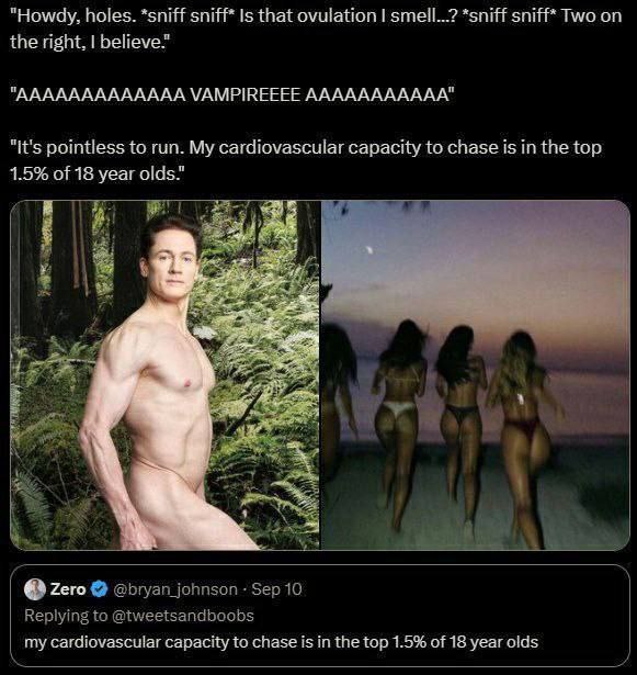 “Howdy, holes. sniff* that ovulation smell...2 *sniff sniff* Two on the right, believe "ААААААААААААА VAMPIREEEE ААААААААААА" “it's pointless to run. My cardiovascular capacity to chase 15 in the top 